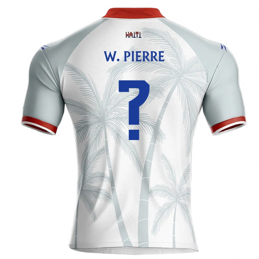 Danxen Niño Camiseta Haití Woodensky Pierre #0 Blanco Rojo Gris 2ª Equipación 26-28 La Camisa México
