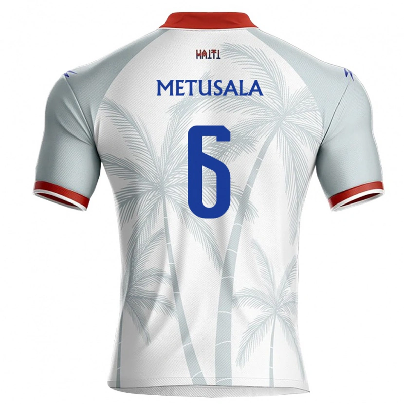 Danxen Niño Camiseta Haití Garven Metusala #6 Blanco Rojo Gris 2ª Equipación 26-28 La Camisa México
