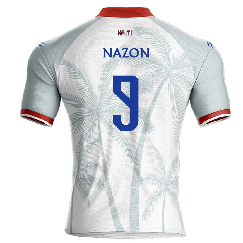 Danxen Niño Camiseta Haití Duckens Nazon #9 Blanco Rojo Gris 2ª Equipación 26-28 La Camisa México