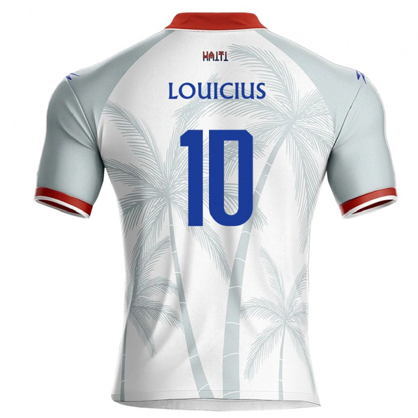 Danxen Niño Camiseta Haití Louicius Deedson #10 Blanco Rojo Gris 2ª Equipación 26-28 La Camisa México