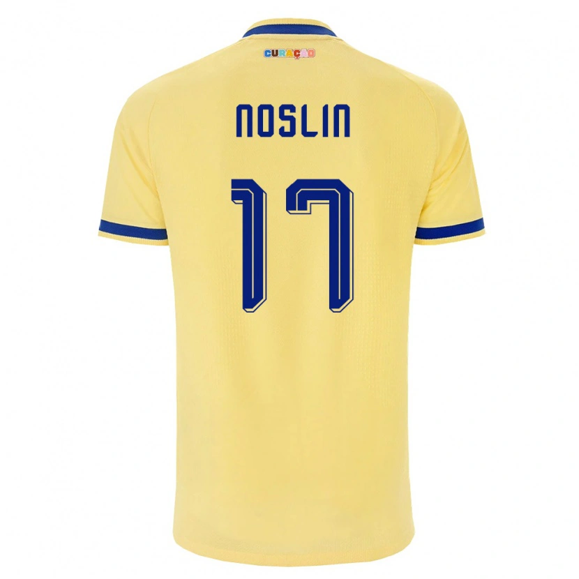 Danxen Niño Camiseta Curazao Tyrese Noslin #17 Amarillo Marino Rosa 2ª Equipación 26-28 La Camisa México