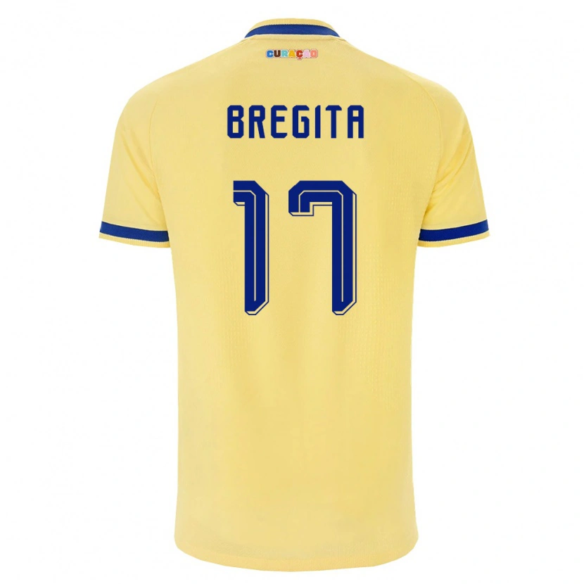 Danxen Niño Camiseta Curazao Taysison Bregita #17 Amarillo Marino Rosa 2ª Equipación 26-28 La Camisa México