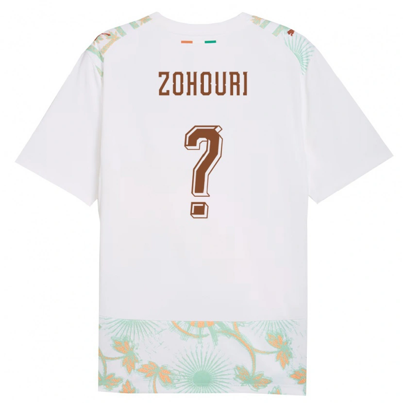 Danxen Niño Camiseta Costa De Marfil Guy-Noël Zohouri #0 Blanco Naranja Verde 2ª Equipación 26-28 La Camisa México