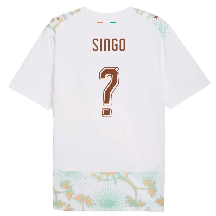 Danxen Niño Camiseta Costa De Marfil Wilfried Singo #0 Blanco Naranja Verde 2ª Equipación 26-28 La Camisa México