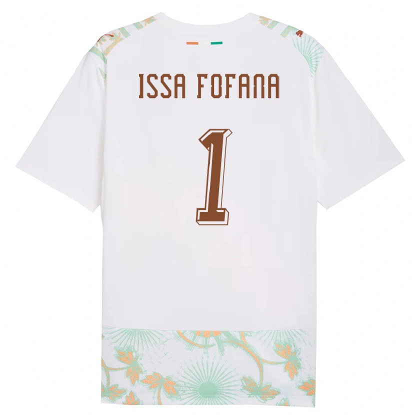 Danxen Niño Camiseta Costa De Marfil Issa Fofana #1 Blanco Naranja Verde 2ª Equipación 26-28 La Camisa México