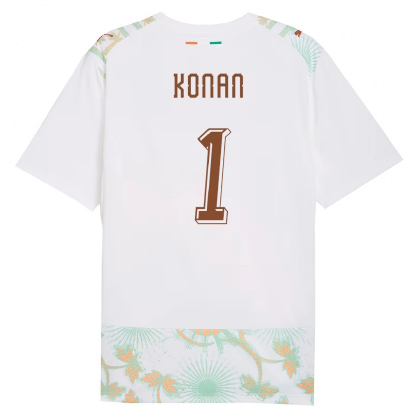 Danxen Niño Camiseta Costa De Marfil Yvann Konan #1 Blanco Naranja Verde 2ª Equipación 26-28 La Camisa México
