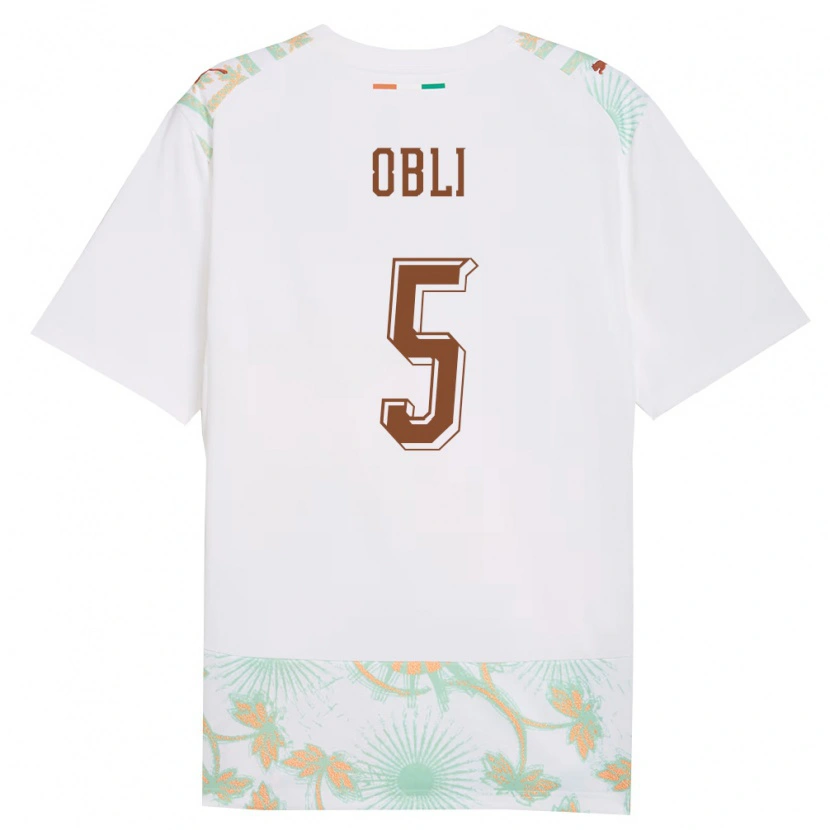 Danxen Niño Camiseta Costa De Marfil Kouame Obli #5 Blanco Naranja Verde 2ª Equipación 26-28 La Camisa México