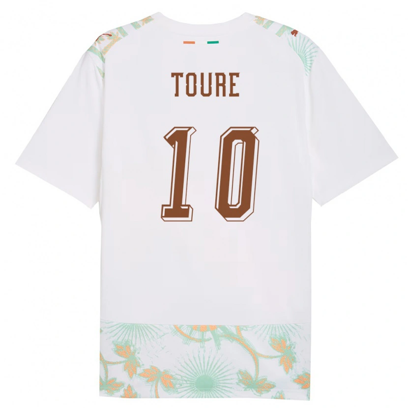Danxen Niño Camiseta Costa De Marfil Ismael Toure #10 Blanco Naranja Verde 2ª Equipación 26-28 La Camisa México