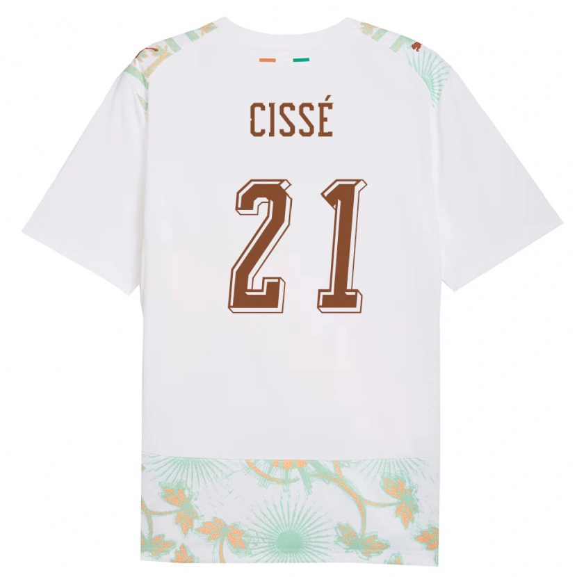 Danxen Niño Camiseta Costa De Marfil Aboulaye Cissé #21 Blanco Naranja Verde 2ª Equipación 26-28 La Camisa México