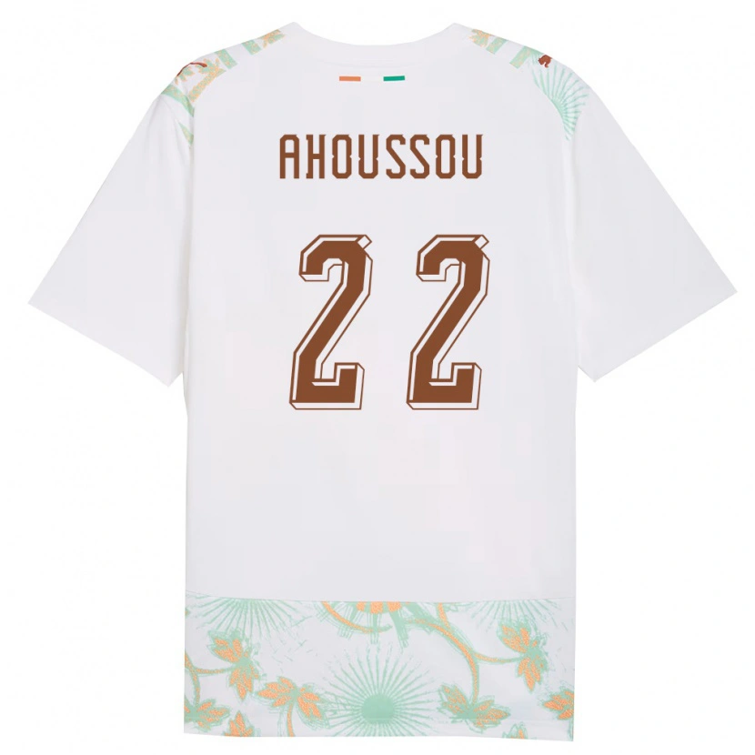 Danxen Niño Camiseta Costa De Marfil Ange Ahoussou #22 Blanco Naranja Verde 2ª Equipación 26-28 La Camisa México