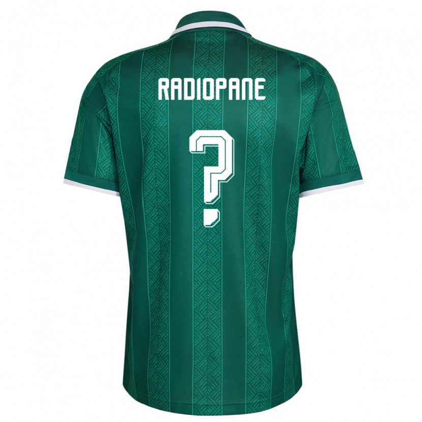 Danxen Niño Camiseta Sudáfrica Boitumelo Radiopane #0 Verde Blanco Oro 2ª Equipación 26-28 La Camisa México