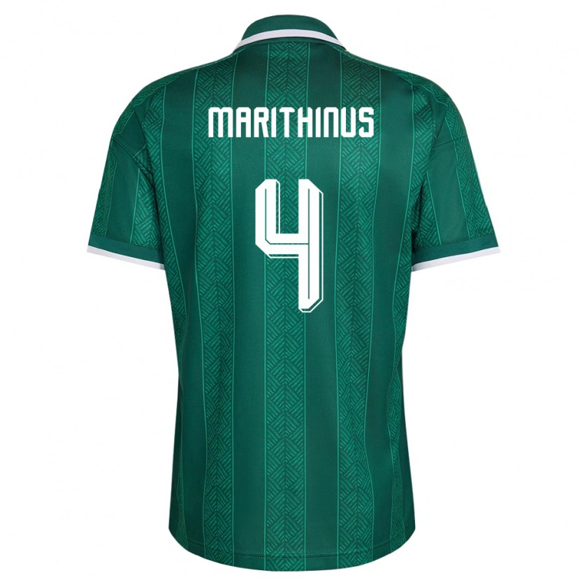 Danxen Niño Camiseta Sudáfrica Liam Marithinus #4 Verde Blanco Oro 2ª Equipación 26-28 La Camisa México