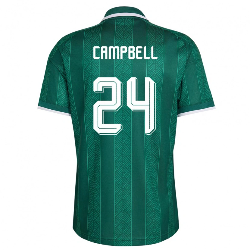 Danxen Niño Camiseta Sudáfrica Shandre Campbell #24 Verde Blanco Oro 2ª Equipación 26-28 La Camisa México