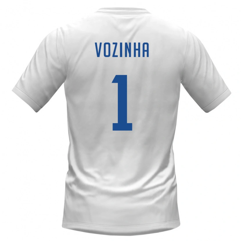 Danxen Niño Camiseta Cabo Verde Vozinha #1 Blanco Borgoña 2ª Equipación 26-28 La Camisa México