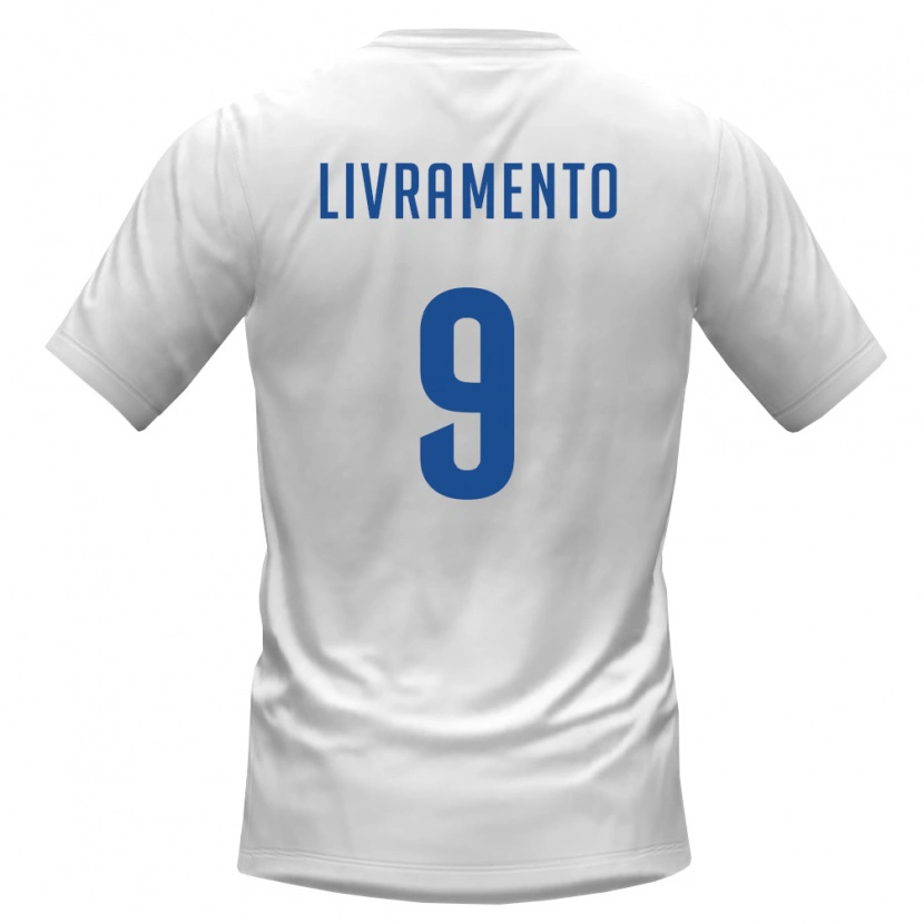 Danxen Niño Camiseta Cabo Verde Dailon Livramento #9 Blanco Borgoña 2ª Equipación 26-28 La Camisa México