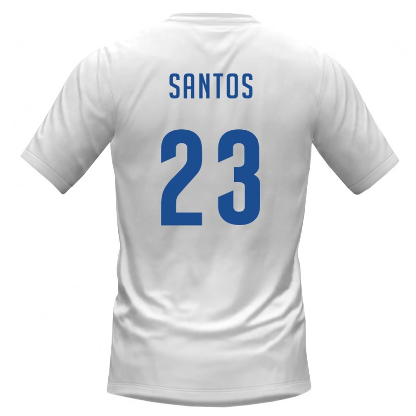 Danxen Niño Camiseta Cabo Verde Ricardo Santos #23 Blanco Borgoña 2ª Equipación 26-28 La Camisa México