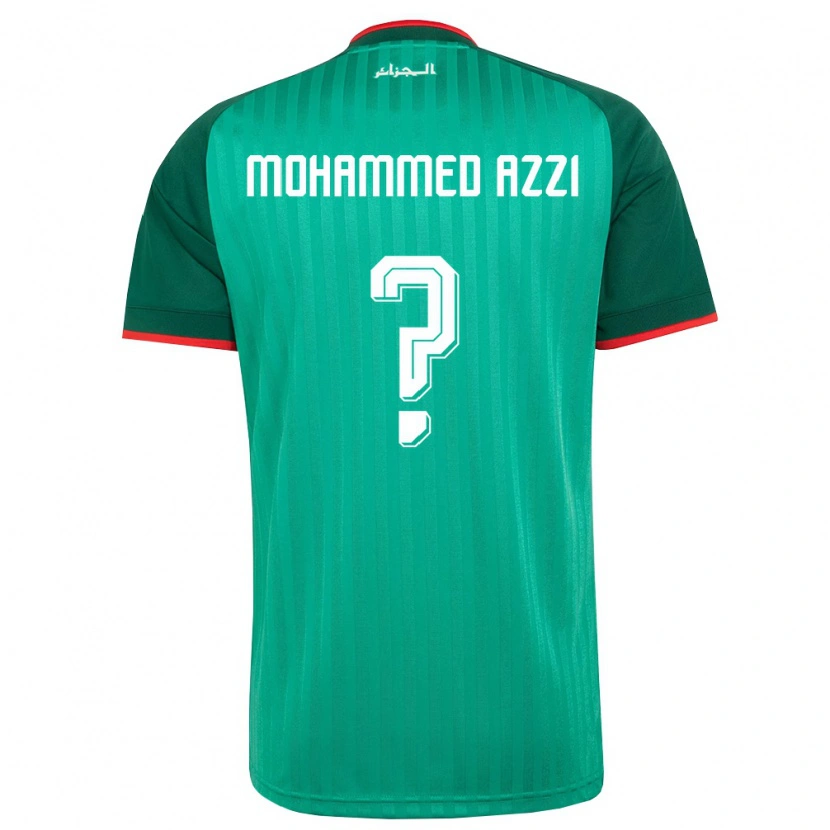 Danxen Niño Camiseta Argelia Mostefa Mohammed Azzi #0 Verde Rojo Blanco 2ª Equipación 26-28 La Camisa México
