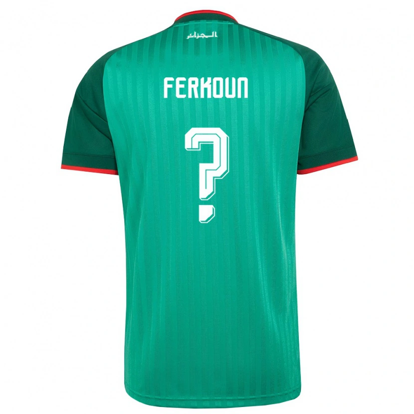Danxen Niño Camiseta Argelia Djawad Ferkoun #0 Verde Rojo Blanco 2ª Equipación 26-28 La Camisa México