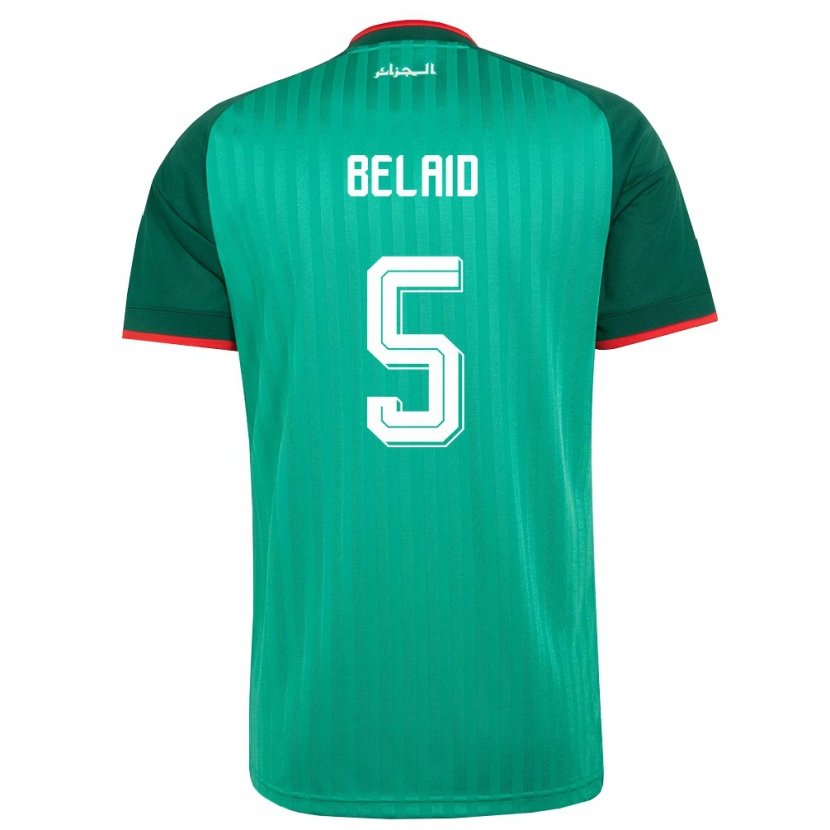Danxen Niño Camiseta Argelia Zineddine Belaid #5 Verde Rojo Blanco 2ª Equipación 26-28 La Camisa México