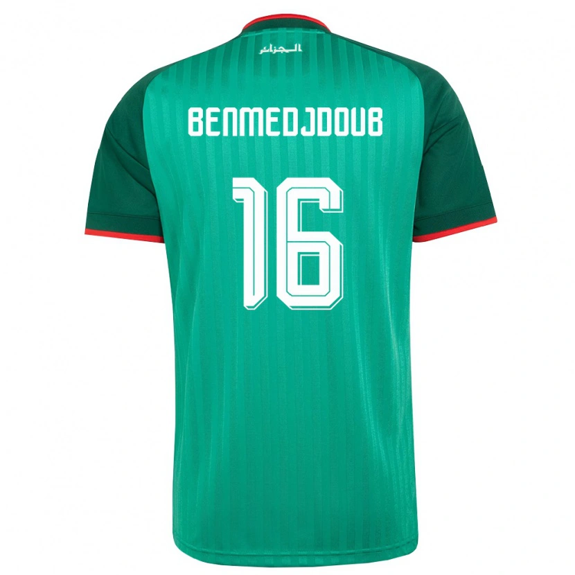 Danxen Niño Camiseta Argelia Nazim Benmedjdoub #16 Verde Rojo Blanco 2ª Equipación 26-28 La Camisa México