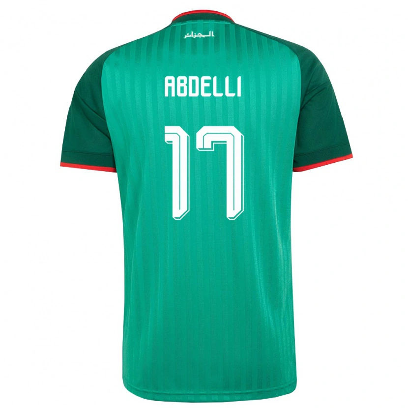 Danxen Niño Camiseta Argelia Himad Abdelli #17 Verde Rojo Blanco 2ª Equipación 26-28 La Camisa México
