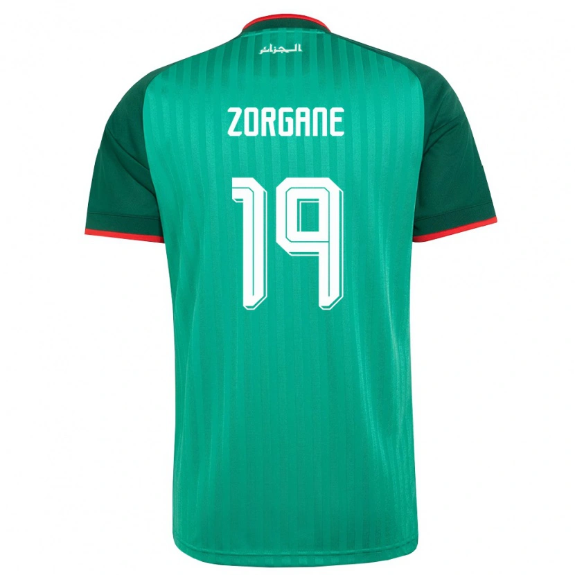 Danxen Niño Camiseta Argelia Adem Zorgane #19 Verde Rojo Blanco 2ª Equipación 26-28 La Camisa México