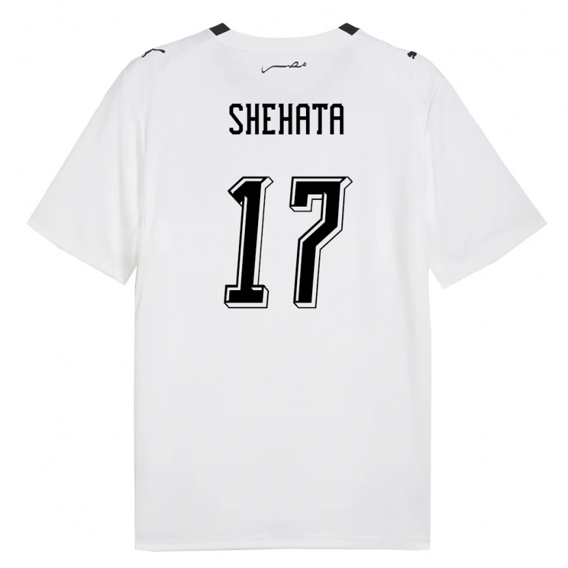 Danxen Niño Camiseta Egipto Mohamed Shehata #17 Blanco Gris Negro 2ª Equipación 26-28 La Camisa México