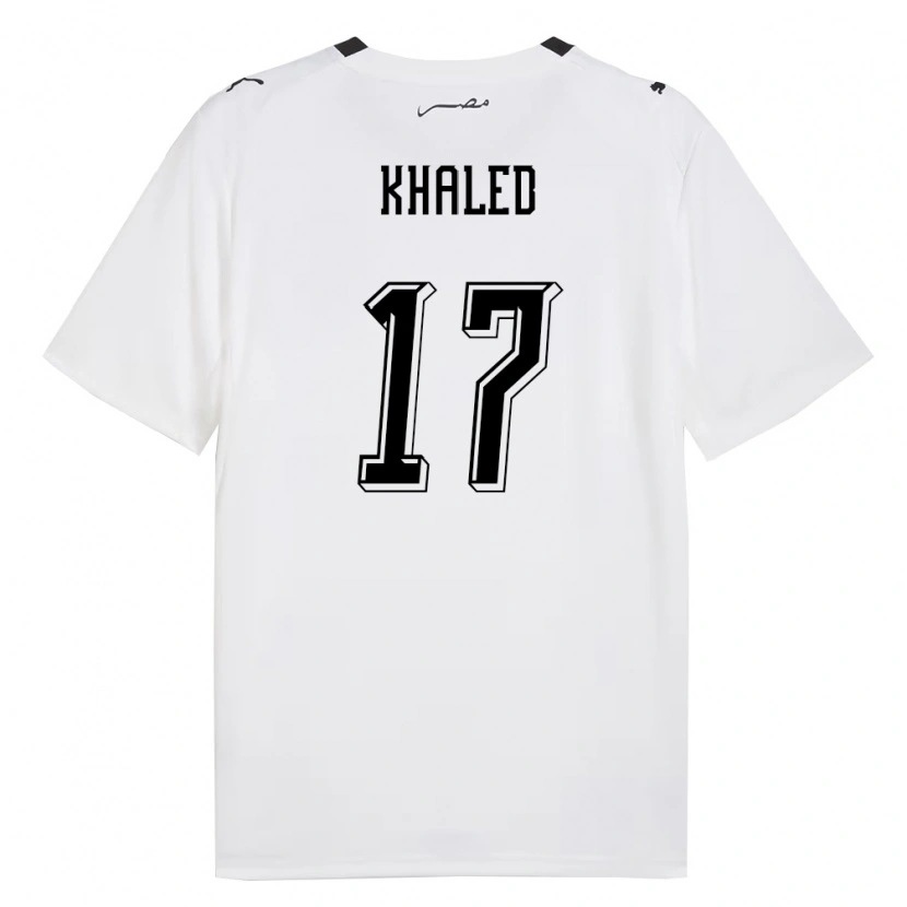 Danxen Niño Camiseta Egipto Amr Khaled #17 Blanco Gris Negro 2ª Equipación 26-28 La Camisa México