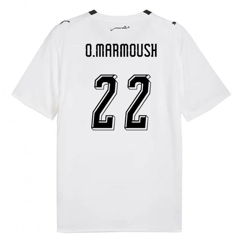 Danxen Niño Camiseta Egipto Omar Marmoush #22 Blanco Gris Negro 2ª Equipación 26-28 La Camisa México