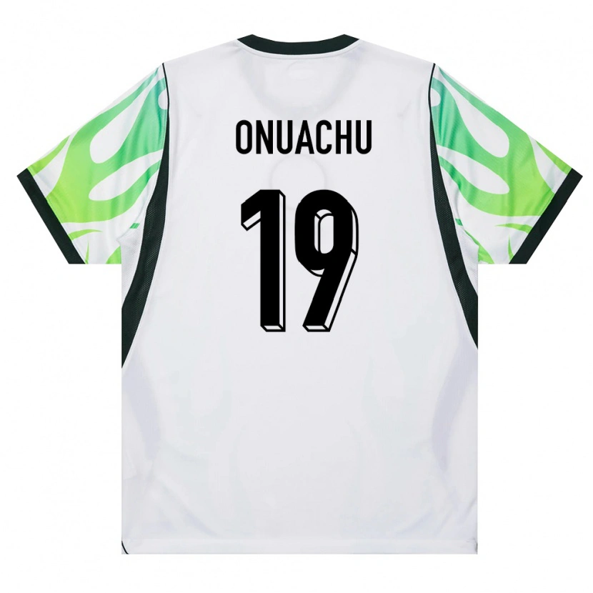 Danxen Niño Camiseta Nigeria Paul Onuachu #19 Blanco Verde 2ª Equipación 26-28 La Camisa México