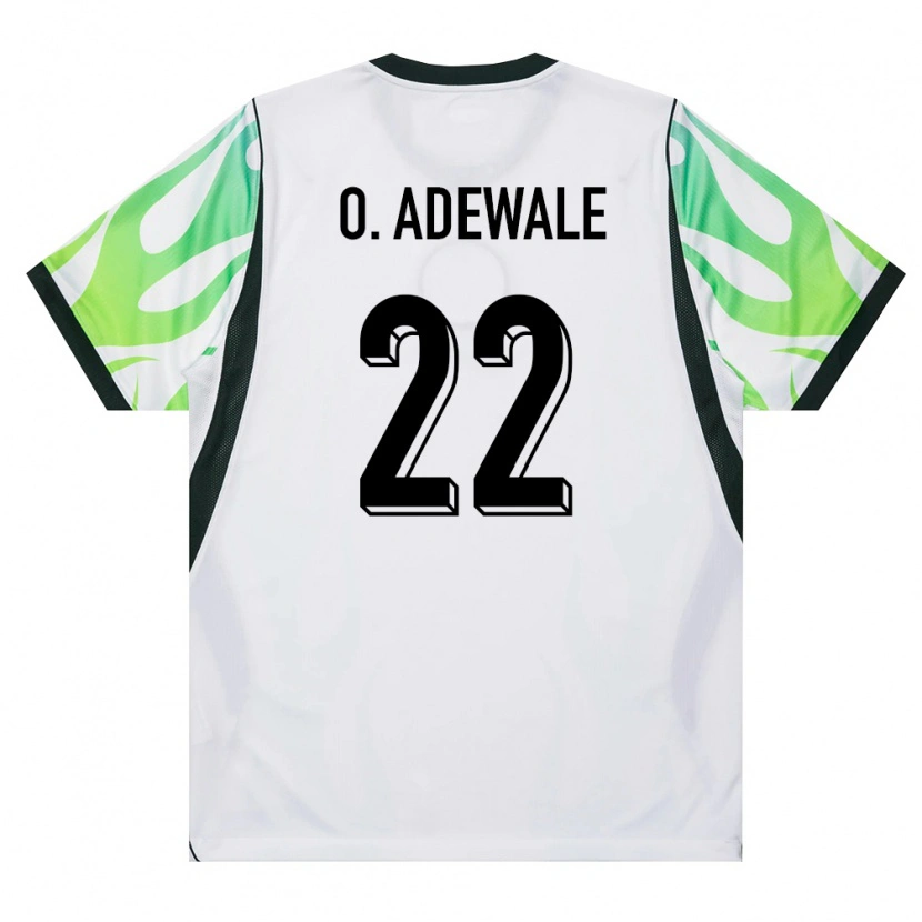 Danxen Niño Camiseta Nigeria Quadri Oluwatobiloba Adewale #22 Blanco Verde 2ª Equipación 26-28 La Camisa México