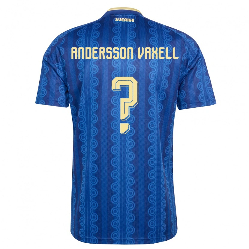 Danxen Niño Camiseta Suecia Milo Andersson Vaxell #0 Azul Amarillo Marino 2ª Equipación 26-28 La Camisa México