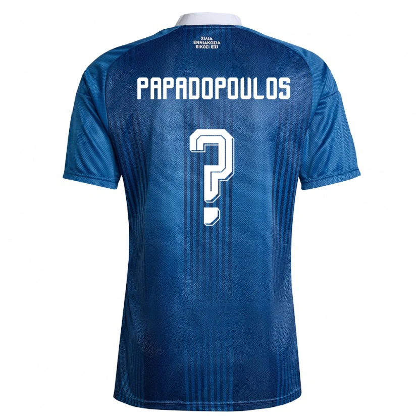 Danxen Niño Camiseta Grecia Christos Papadopoulos #0 Marino Azul Blanco 2ª Equipación 26-28 La Camisa México