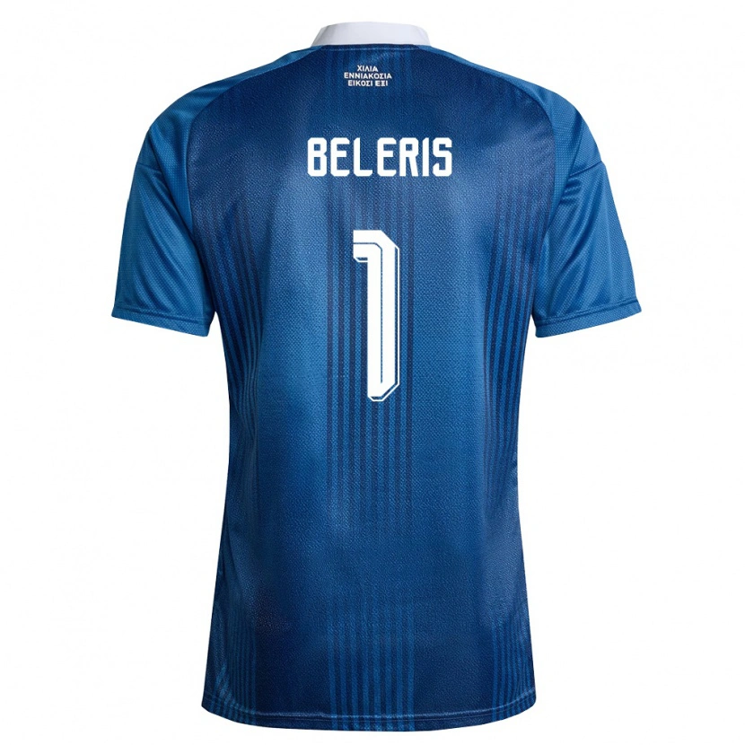 Danxen Niño Camiseta Grecia Efstathios Beleris #1 Marino Azul Blanco 2ª Equipación 26-28 La Camisa México