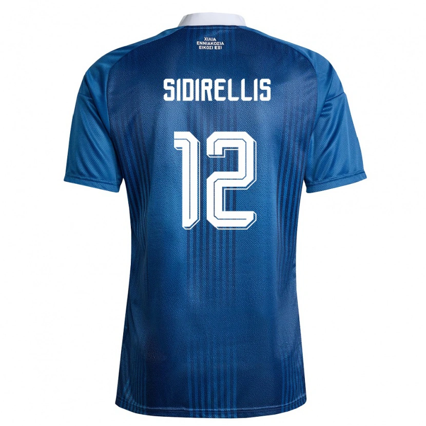 Danxen Niño Camiseta Grecia Konstantinos Sidirellis #12 Marino Azul Blanco 2ª Equipación 26-28 La Camisa México