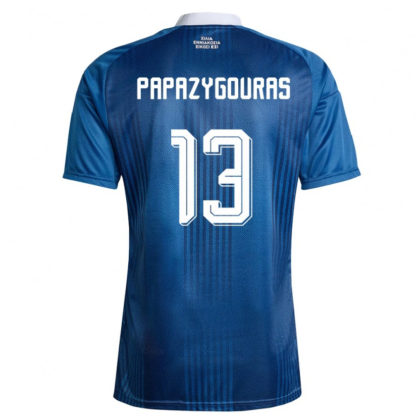 Danxen Niño Camiseta Grecia Dimitrios Papazygouras #13 Marino Azul Blanco 2ª Equipación 26-28 La Camisa México