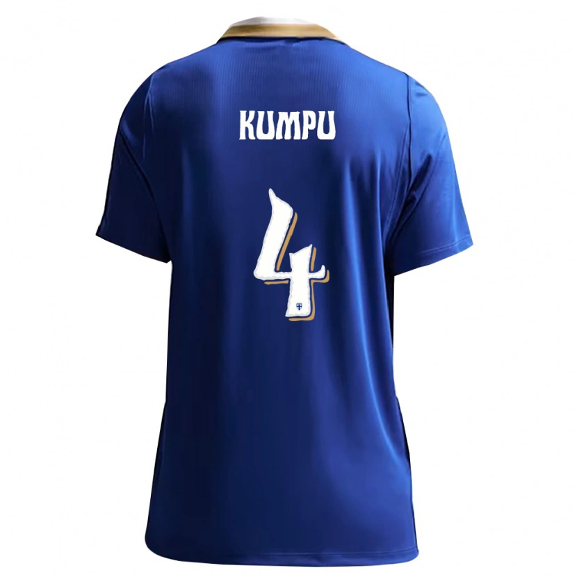 Danxen Niño Camiseta Finlandia Ville Kumpu #4 Azul Blanco 2ª Equipación 26-28 La Camisa México