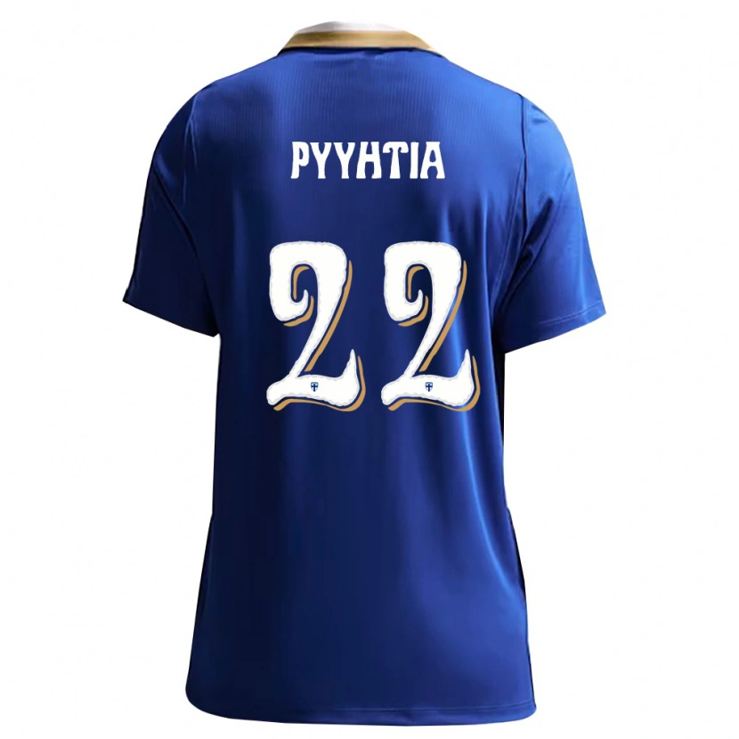 Danxen Niño Camiseta Finlandia Niklas Pyyhtiä #22 Azul Blanco 2ª Equipación 26-28 La Camisa México