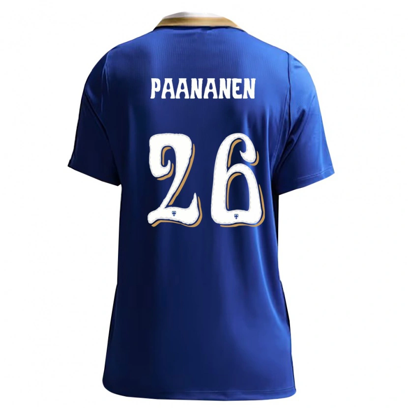 Danxen Niño Camiseta Finlandia Kasper Paananen #26 Azul Blanco 2ª Equipación 26-28 La Camisa México