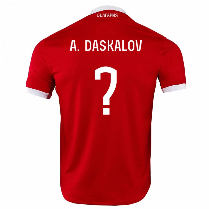 Danxen Niño Camiseta Bulgaria Anton Daskalov #0 Rojo Blanco 2ª Equipación 26-28 La Camisa México