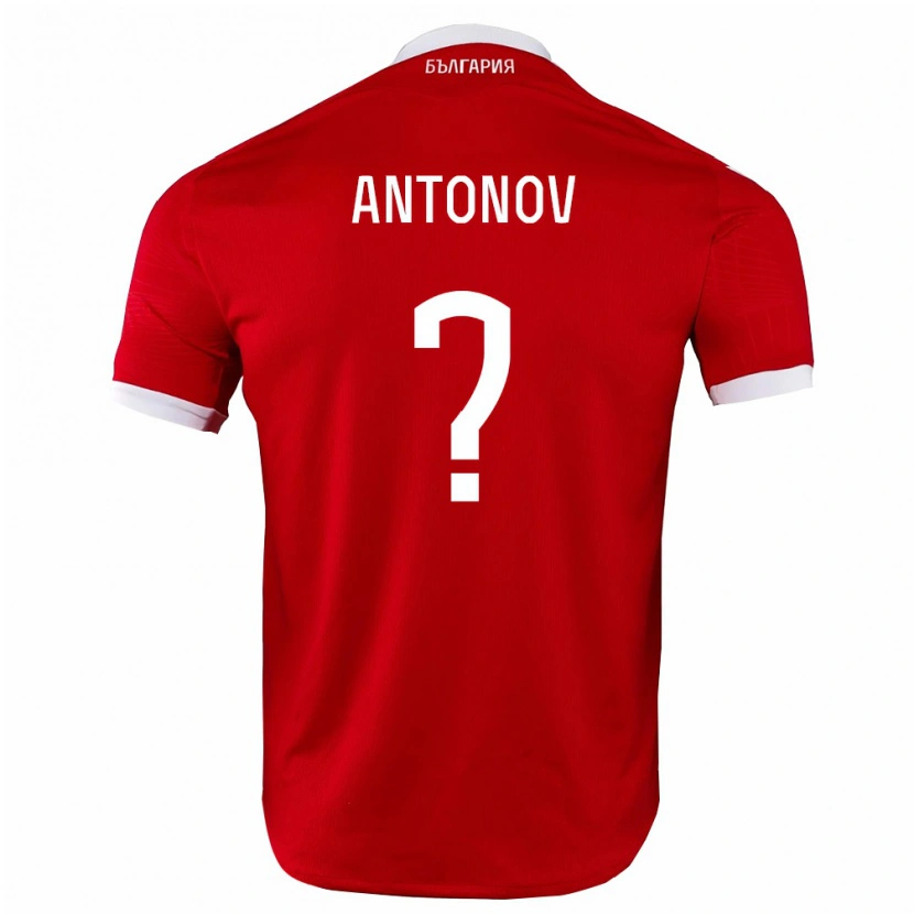 Danxen Niño Camiseta Bulgaria Ilia Antonov #0 Rojo Blanco 2ª Equipación 26-28 La Camisa México