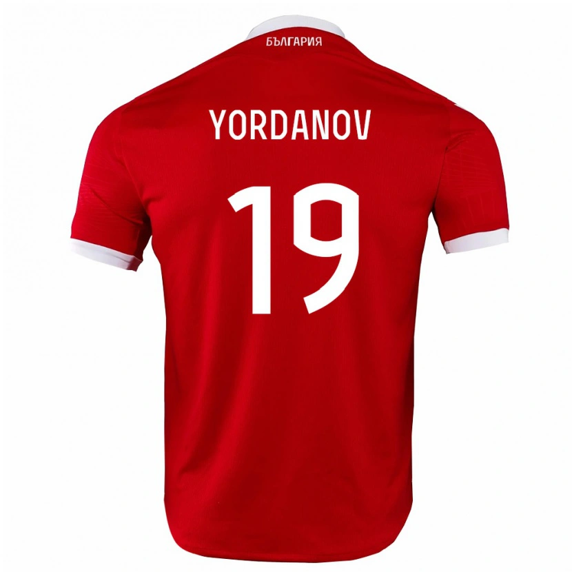 Danxen Niño Camiseta Bulgaria Ivan Yordanov #19 Rojo Blanco 2ª Equipación 26-28 La Camisa México