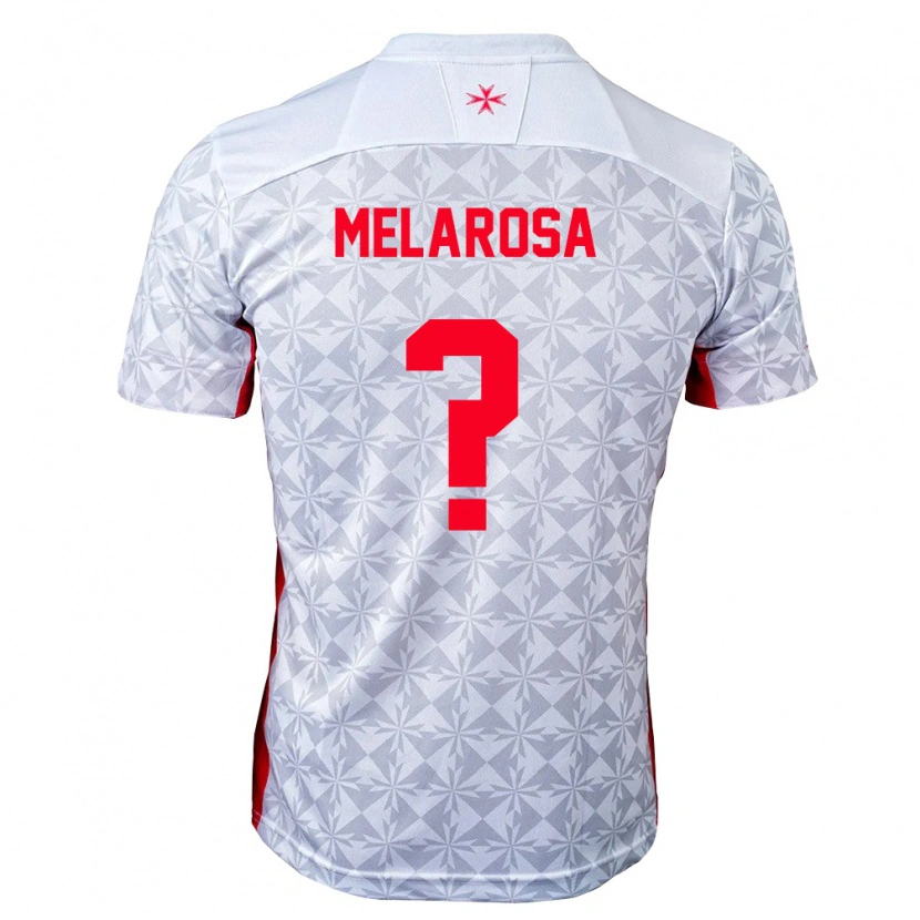 Danxen Niño Camiseta Malta Guiseppe Melarosa #0 Gris Blanco Rojo 2ª Equipación 26-28 La Camisa México