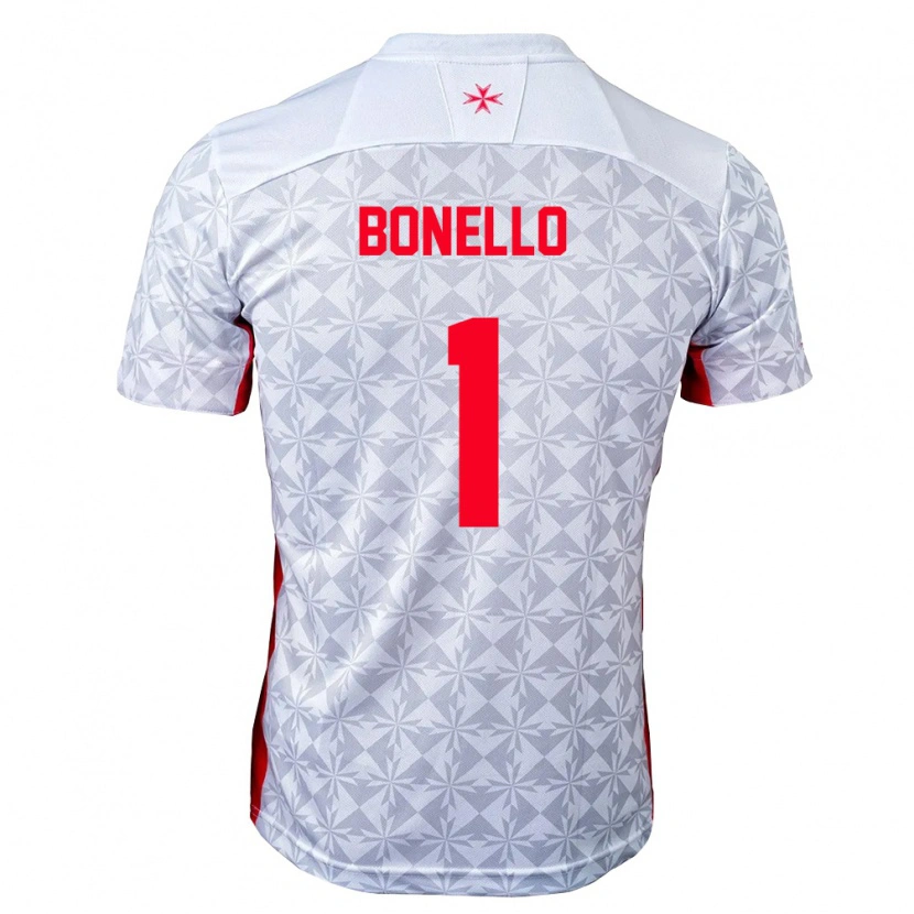 Danxen Niño Camiseta Malta Henry Bonello #1 Gris Blanco Rojo 2ª Equipación 26-28 La Camisa México