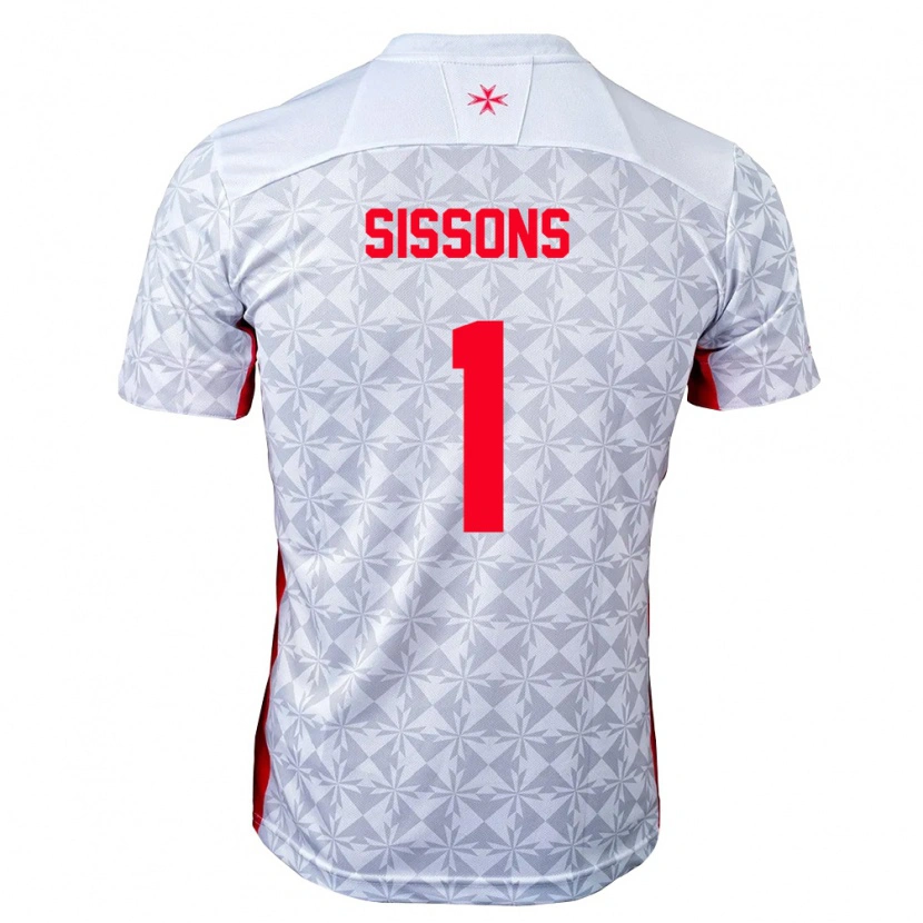 Danxen Niño Camiseta Malta James Sissons #1 Gris Blanco Rojo 2ª Equipación 26-28 La Camisa México