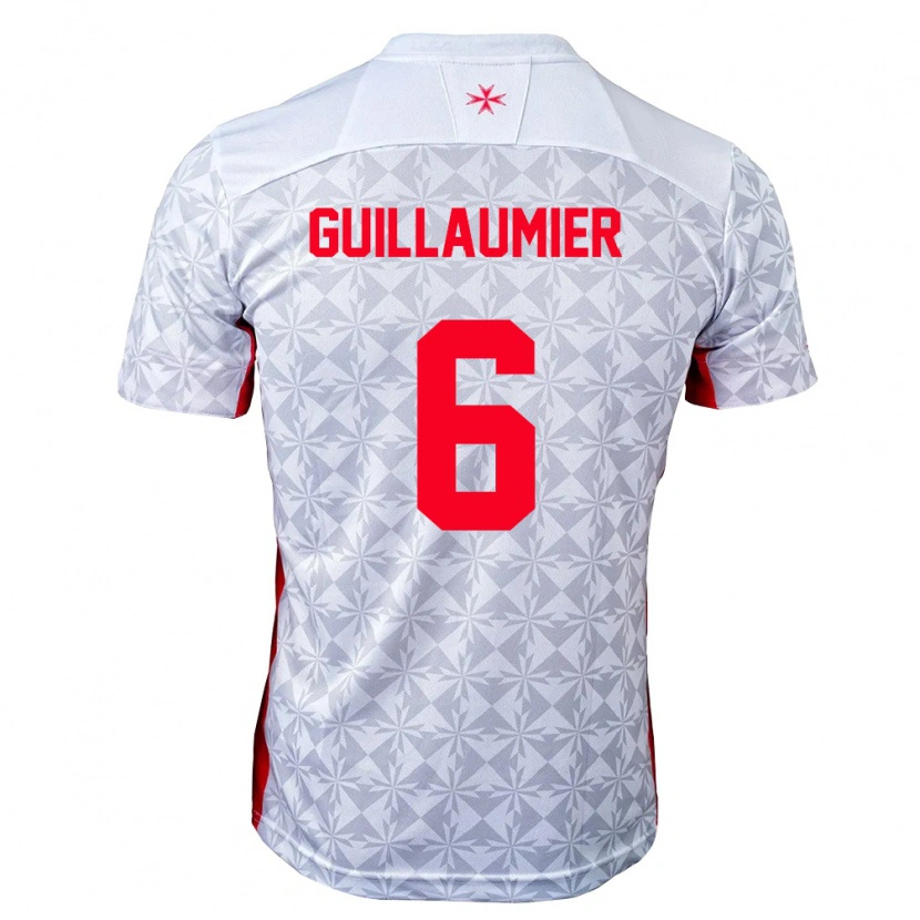 Danxen Niño Camiseta Malta Matthew Guillaumier #6 Gris Blanco Rojo 2ª Equipación 26-28 La Camisa México