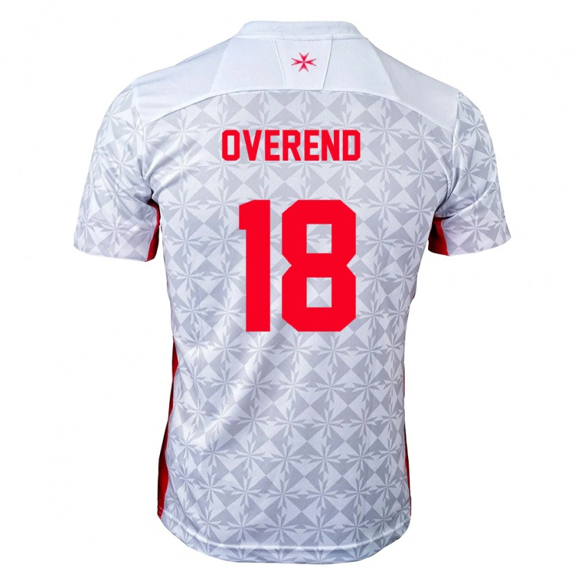 Danxen Niño Camiseta Malta Adam Magri Overend #18 Gris Blanco Rojo 2ª Equipación 26-28 La Camisa México