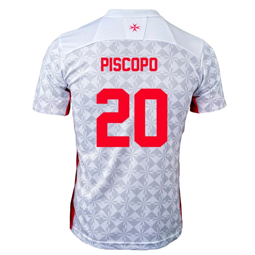 Danxen Niño Camiseta Malta Emerson Piscopo #20 Gris Blanco Rojo 2ª Equipación 26-28 La Camisa México