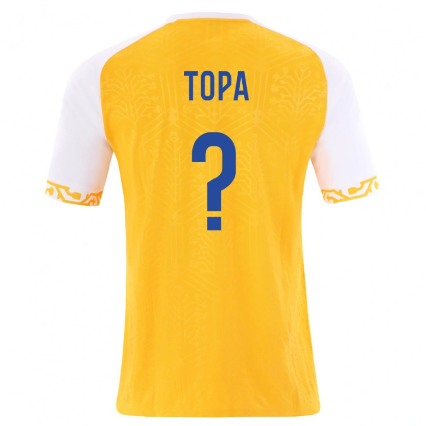 Danxen Niño Camiseta Moldavia Matei Topa #0 Amarillo Blanco 2ª Equipación 26-28 La Camisa México