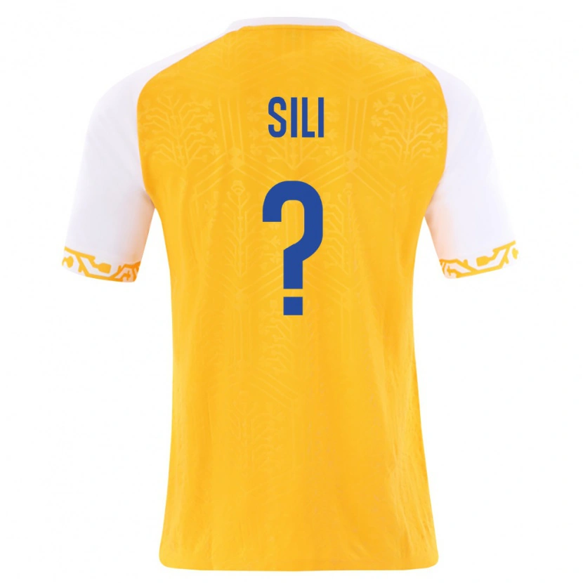 Danxen Niño Camiseta Moldavia Nichita Sili #0 Amarillo Blanco 2ª Equipación 26-28 La Camisa México